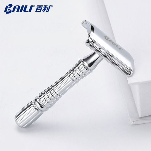 BAILI Classic New Upgrade Safety Razor Manual Exquisite Traditional Double Edge Blade Razor Shaver BT171 ► Photo 1/5