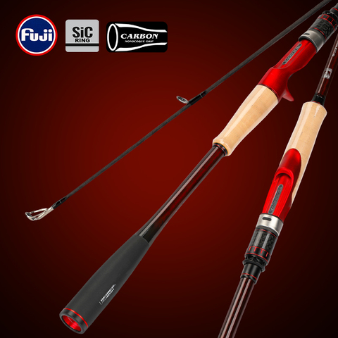 TSURINOYA New Fishing Rod Inspiration High Rrofile 2.21m/2.36m Fuji Accessories X-cross Carbon BeltML Casting Spinning Bass Rods ► Photo 1/6