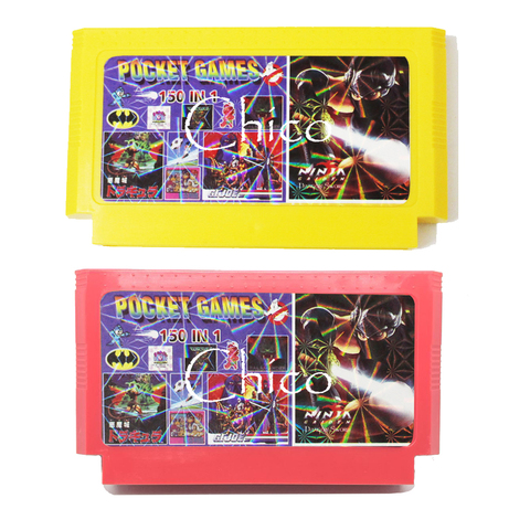 Hot 150 in 1 for 8 bit video Game Console Game Cartridge with Rockman 1 2 3 4 5 6  Contra Kirby's Adventure ► Photo 1/1