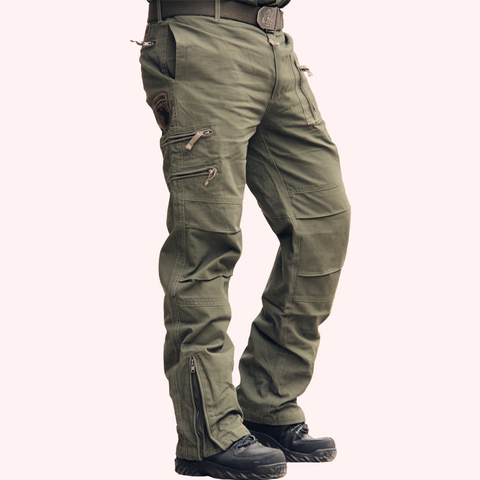 Men's Cargo Pants Army Military Style Tactical Pants Male Camo Jogger Plus Size Cotton Many Pocket Men Camouflage Black Trousers ► Photo 1/4