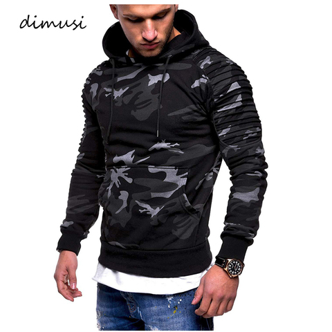 DIMUSI Hoodies Mens Casual Slim Camouflage Windbreaker Sweatshirt Hooded Mens Streetwear Hip Hop Hoodies Sportswear Tracksuits ► Photo 1/6