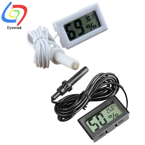 Mini LCD Digital Thermometer Hygrometer Temperature Indoor Convenient Temperature Sensor Humidity Meter Gauge Instruments Cable ► Photo 1/6