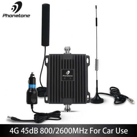 Cellular Signal Booster 4G LTE Amplifier 800/2600MHz Gain 45dB Communication Mobile Network Booster Repeater for Car Truck Boat ► Photo 1/6