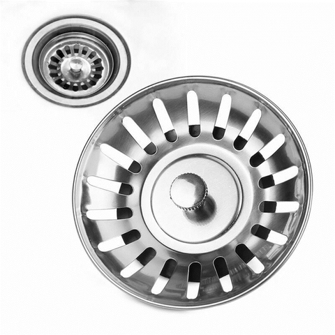 New Kitchen Sink Strainer Stopper Cover Stainless Steel Bathroom Basin Hair Catcher Trap Floor Waste Plug Sink Filtre lavabo ► Photo 1/6