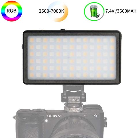 Andycine Ultra Thin Dimmable LED Video Light LED Display with Battery On Camera DSLR Photography Lighting Fill Light ► Photo 1/6