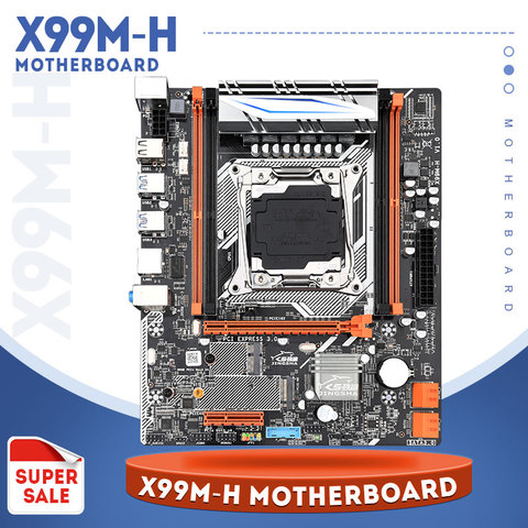 LGA2011 X99 M-H Motherboard 4* USB3.0 Port and 4*DDR4 Solt  NVME M.2 WIFI Slot support DDR4 memory and Xeon E5 V3/V4 processor ► Photo 1/6