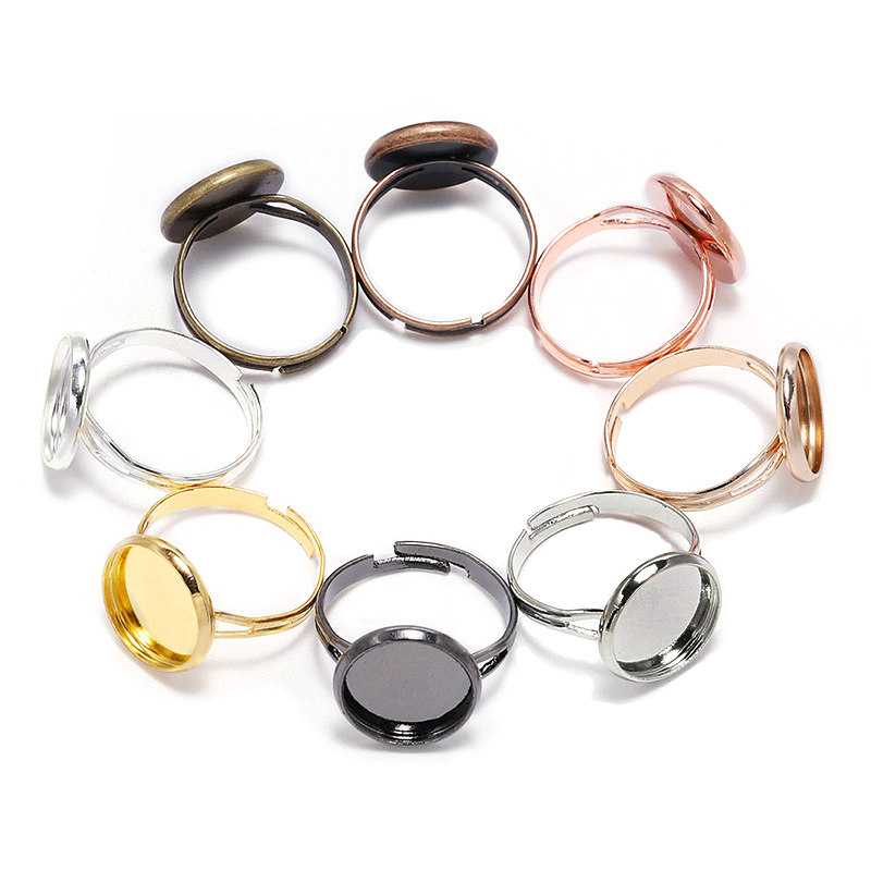 10pcs Stud Earring Base Blanks 12 20mm Cabochon DIY Cameo Bezel Jewelry Settings