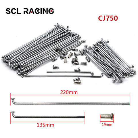 Alconstar 40pcs/set Motorcycle Motorbike Front and Rear Rim Wheel Spokes Kit For BMW R12 R75 R72 M1 M72 Ural CJ-K750 ► Photo 1/6