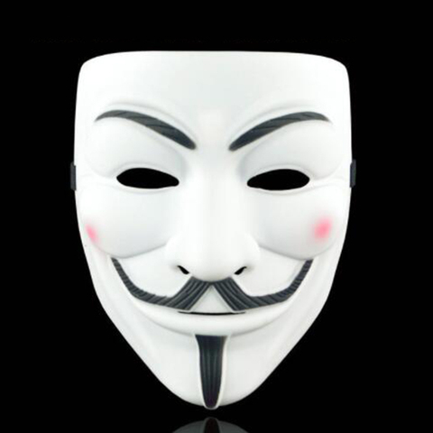 Hot Movie V For Vendetta Mask PVC Mask Cosplay Full Face Film Theme Vendetta Mask Hacker Halloween Grimace Masks ► Photo 1/6