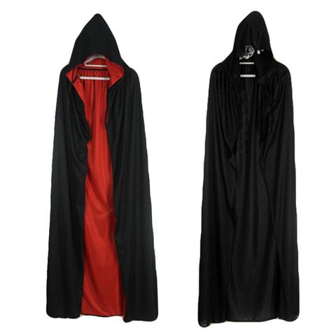 Unisex Halloween Witch Cloak Reversible Double Layer Vampire Cosplay Hooded Cape  ► Photo 1/6