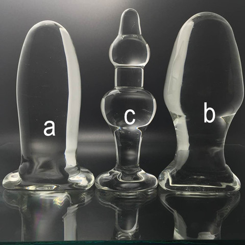 Transparent Glass Anal Plug Dildo Anus Dilator Expander Butt Plugs Large Big Buttplug Ass Sex Toys For Woman ► Photo 1/6