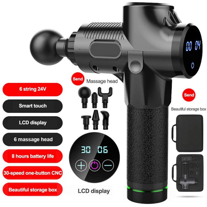 Smart Touch Screen Massage Gun High Frequency Body Muscle Relaxation Electric  Massager With Portable Bag Therapy Gun For Fitness - AliExpress