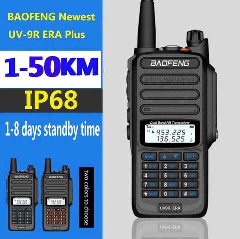 NEW 2022 baofeng uv-9r ERA plus IP68 waterproof walkie talkie long range 30km car cb ham radio hf transceiver UHF radio station ► Photo 1/6