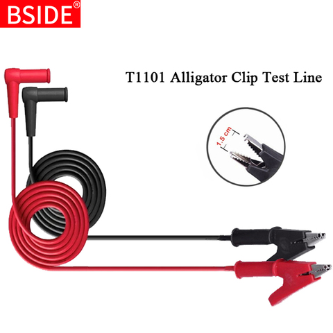 BSIDE Multimeter probe Alligator Clip Test Lead High Quality Insulated Crocodile Clamp Line DIY Tester cable General purpose ► Photo 1/6