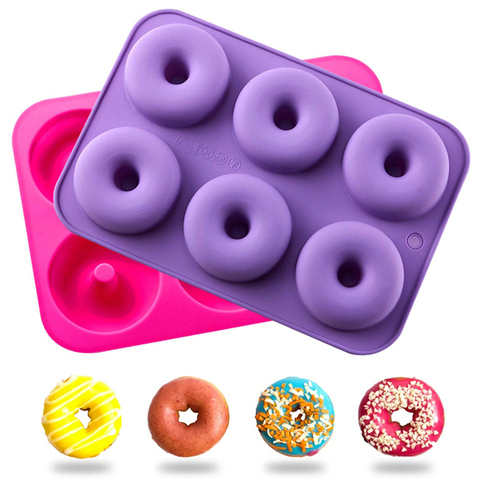 1Pc Silicone Donut Mold Baking Pan DIY Doughnuts Mould Maker Non-stick Silicone Cake Mold for Donuts Bagels Pastry Baking Tools ► Photo 1/6