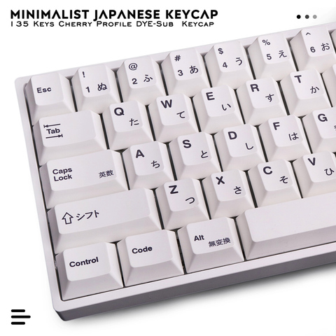 135 Keys PBT Keycaps Cherry Profile SUB-DYE Keycap Minimalist White Theme Minimalist Style Suitable For Mechanical Keyboard ► Photo 1/6