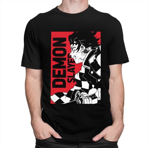 Buy Online Cool Male Kitsune No Yaiba T Shirts Short Sleeve Cotton Anime Demon Slayer Tshirt Tanjiro Kamado Nezuko Tee Shirt Clothes Merch Alitools