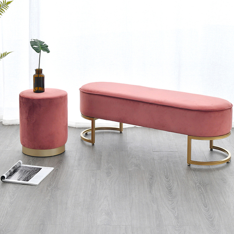 Nordic living room sofa Velvet Footrest Stools Ottomans Entrance-hall sofa chair Modern Home Furniture Chair Pouf Sofa Stools ► Photo 1/1