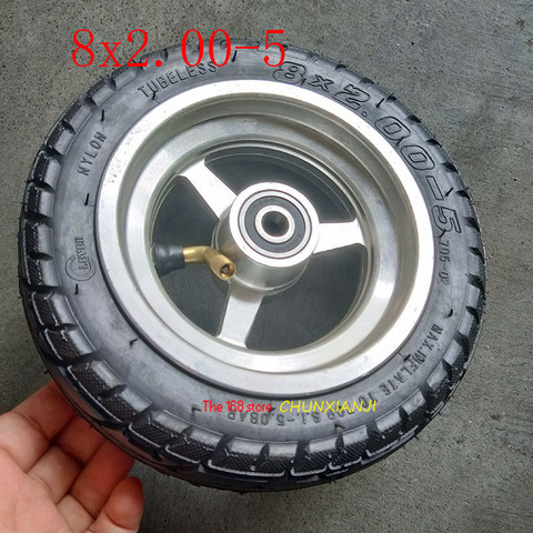 Lightning shipment 8x2.00-5 Tubeless Tire Wheel Tyre 8*2.00-5 wheel hub Pocket Bike MINI Bike Electric Wheelchair Wheel Motor ► Photo 1/6