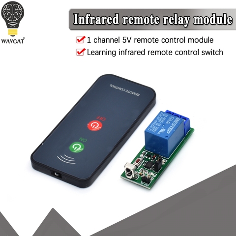 IR 1 Channel Infrared Receiver Driving Switch Relay Driver Module Board 5V + Active Remote Controller ► Photo 1/6