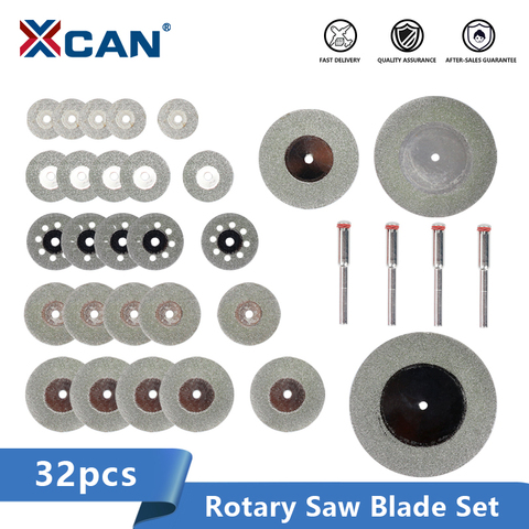 XCAN Diamond Cutting Disc 32pcs Mini Circular Saw Blade Set Diamond Grinding Wheel for Dremel Rotary Tools ► Photo 1/6