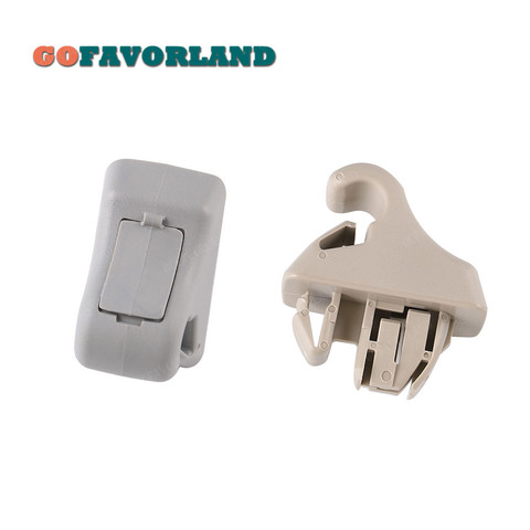 Gray Or Beige Car Sun Visor Hook Clip Bracket MR779704 MR779705 For Mitsubishi Pajero Montero MK3 2000-2006 V73 V77 V93 V97 ► Photo 1/6