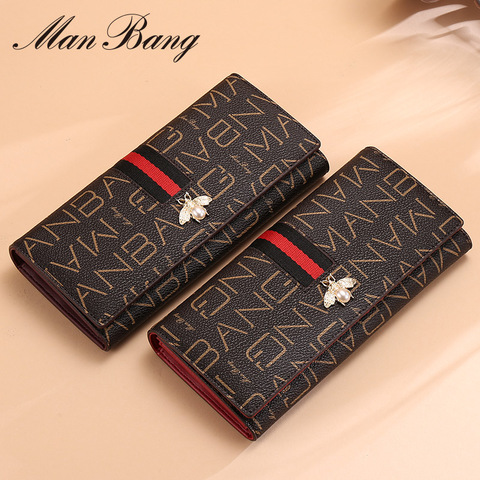 ManBang New Women Wallets Fashion Long Leather Top Quality Card Holder Classic Female Purse Zipper Brand Wallet For Women ► Photo 1/6