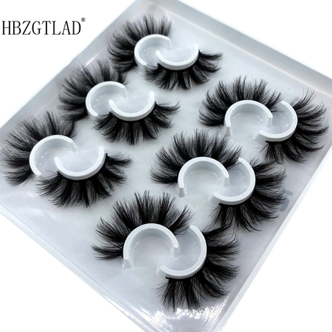 New 4/6 pairs 10-25mm fake Eyelashes 100% Mink Eyelashes Mink Lashes Natural Dramatic Volume Eyelashes Extension False Eyelashes ► Photo 1/6