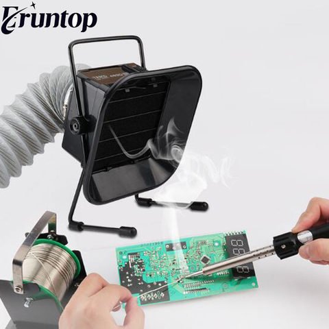 Eruntop 493 30W/60W Solder Smoke Absorber ESD Fume Extractor with free Activated Carbon Filter Sponge Air-blow Speed Regulator ► Photo 1/6