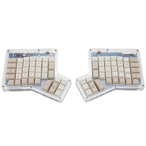 dsa ergodox ergo pbt dye subbed keycaps for custom mechanical keyboards Infinity ErgoDox Ergonomic Keyboard keycaps beige grey ► Photo 1/1