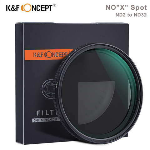 K&F Concept New ND2-32 Variable ND Filter 58mm 62mm 67mm 72mm 77mm NO X Spot Fader Neutral Density Filter For Sony Nikon Canon ► Photo 1/6