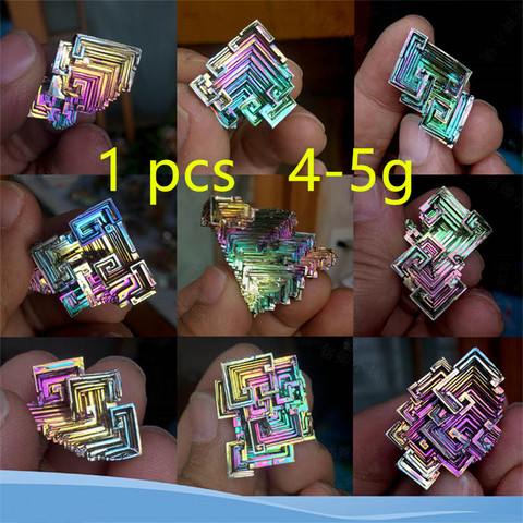 1 pcs  4-5g  small bismuth  Crystals  bismuth crystal for Collecting research  or gifts ► Photo 1/6