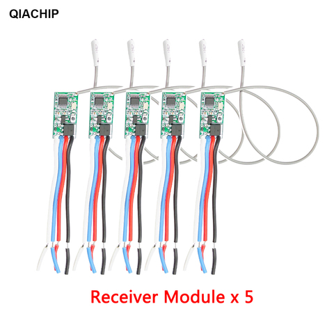QIACHIP 5pcs 433.92Mhz Universal Wireless DC 3.6V-24V Remote Control Switch 1 CH RF Relay Receiver LED Light Controller DIY Kit ► Photo 1/6