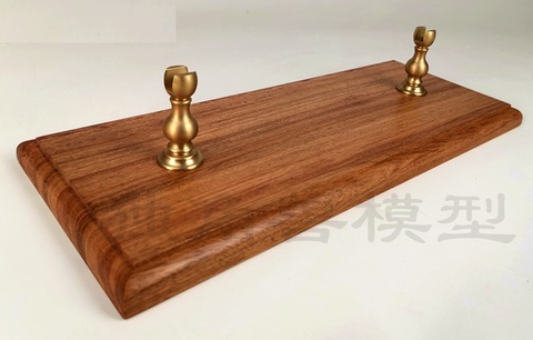 Pear wood pedestal accessories : brass Supports Copper Cylinder stands ► Photo 1/5