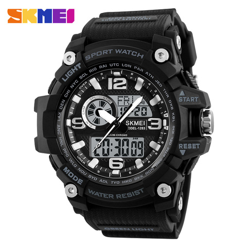 SKMEI New S Shock Men Sports Watches Big Dial Quartz Digital Watch For Men Luxury Brand LED Military Waterproof Men Wristwatches ► Photo 1/6