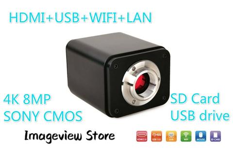 4K 8MP 60fps HDMI+USB+WIFI+LAN Function Microscope C-mount eyepiece HDMI camera XCAM4K8MPA with Sony IMX334 1/1.8inch  Sensor 4K ► Photo 1/6