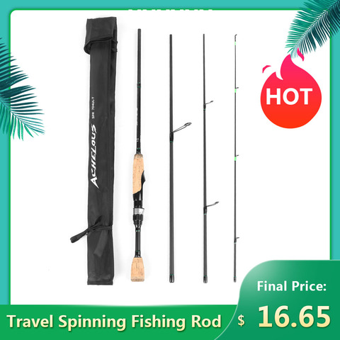 Portable Travel Spinning Fishing Rod  Casting Lure Rod 6.8FT Lightweight Carbon Fiber 4 Pieces Fishing pesca  Pole ► Photo 1/6