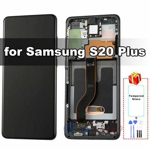 Original AMOLED for Samsung Galaxy S20 Plus G985 G986 LCD Display with Touch Digitizer and Frame Assembly Replacement 100% Test ► Photo 1/6
