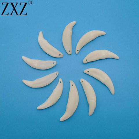 ZXZ 5 Pieces Tibet Wolf Teeth Tooth Pendant for Necklace Jewelry Making ► Photo 1/4