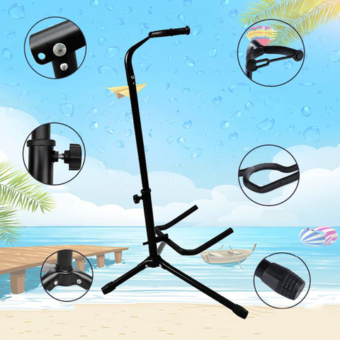 Adjustable Foldable Tripod Guitar Stand Bass Guitar Rack Holder Floor Ukulele Stand for Acoustic Bass Guitars ► Photo 1/6