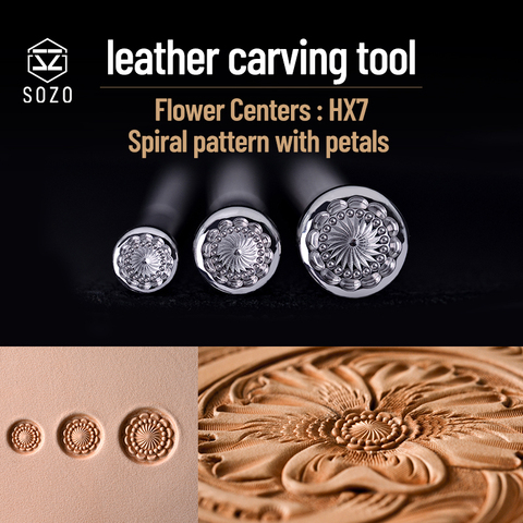 SOZO HX7 Carving-Tool Flower Centers Petal Seed Stamping-Print Leather Embossing Stamps By 304 Stainless Steel ► Photo 1/6