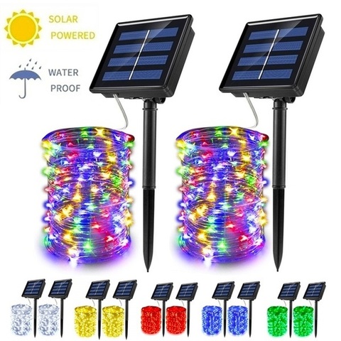 1Pcs Solar String Lights 8 Modes Copper Fairy Outdoor Waterproof Decoration for Garden, Patio, Yard, Gate, Party, Wedding ► Photo 1/6