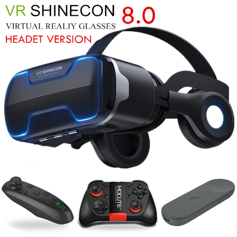 G02ED VR shinecon 8.0 Standard edition and headset version virtual reality 3D VR glasses headset helmets Optional controlle ► Photo 1/6