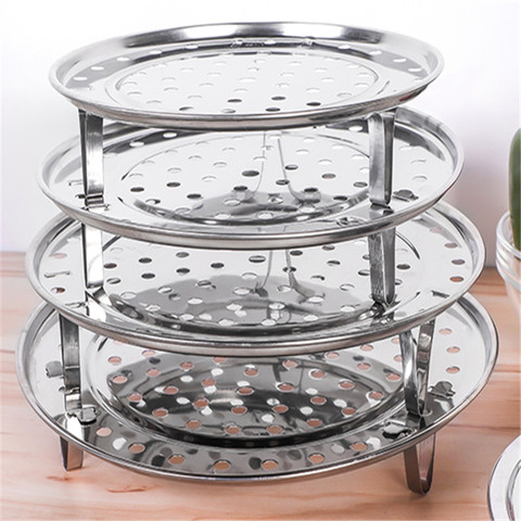 Stainless Steel Round Steamer Tray 18/20/22/24/26/28cm Convient Three-Leg Steamer Dumpling bread Tray Kitchenware Cooking Tools ► Photo 1/6