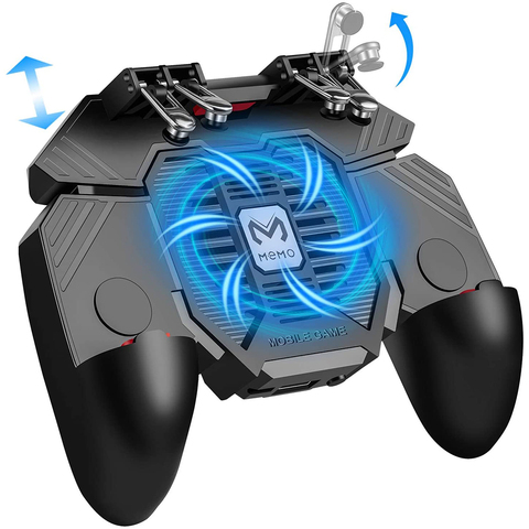 PUBG Controller AK77 Six Finger Gamepad For iPhone Android PUBG Mobile Controller L1 R1 Shooter Triggers Fire Joystick Game pad ► Photo 1/6