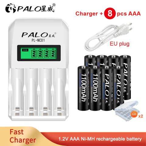 PALO 1.2V 1100mah aaa rechargeable battery NI-MH/NI-CD rechargable battery AAA rechargble battery for toys ► Photo 1/6