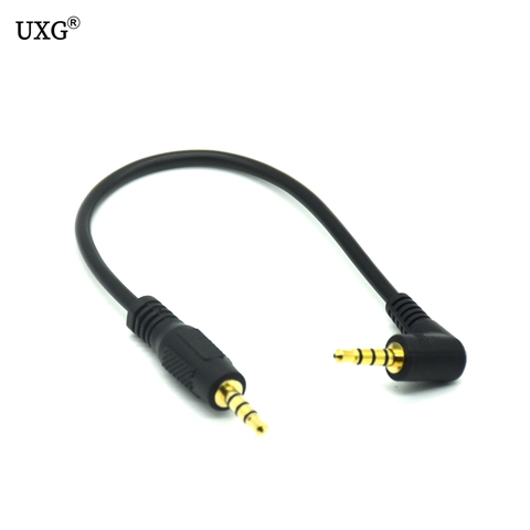 Short 20CM 3.5MM Male To Male 90 Degree Right Angled Aux Audio Cable Line 3.5mm jiack cable 20cm ► Photo 1/5