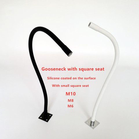 1PC Dia12mm LED Gooseneck Table Lamp Flexible Holder With Square Base And Silicone Universal Shaping DIY Metal Plumbing Hose ► Photo 1/5