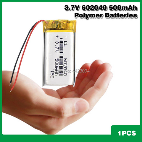 602040 Lithium Li-Po Polymer Rechargeable Battery 3.7V 500mAh Battery Replacement li-ion Lipo cells For Bluetooth speaker ► Photo 1/6