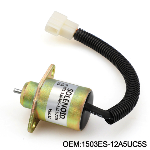 1503ES-12A5UC5S SA-4569-T 12V Fuel Shut off Solenoid For Kubota 05 series D905 D1005 V1205 V1305 V1505 17594-6001-4 17454-60010 ► Photo 1/6